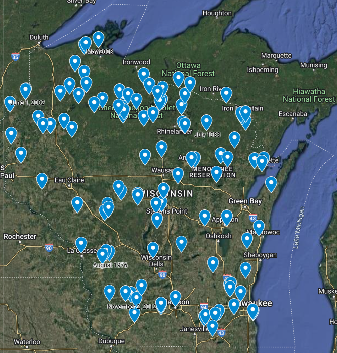 The Wisconsin Bigfoot Map: Tracking Sightings From 1867 to Today